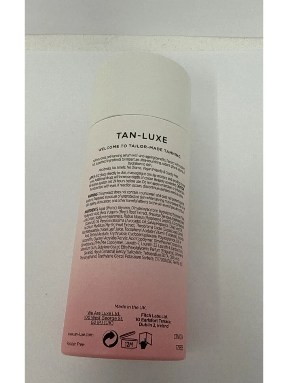 Tan-Luxe ~ Super Glow Hyaluronic Self-Tan Serum ~ 1.01 fl. oz./30 ml ~  RN 4